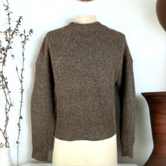 HEARTLOOM “CELINE MARLED” BROWN HEATHER SWEATER - Picture 4 of 7